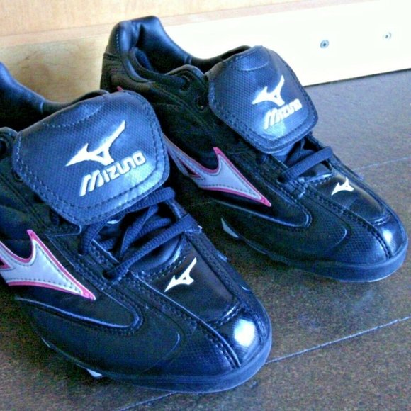 Mizuno Shoes Softball + Baseball 9-Spike Cleats Size USW 6.5 Women's Black Sport - Picture 4 of 16